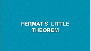 Fermats Little Theorem  Cryptography And Network Security  Tutorials  Cryptography [upl. by Hayyikaz]