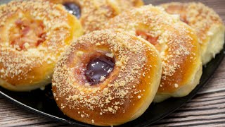 Мягкие воздушные БУЛОЧКИ С НАЧИНКОЙ Рецепт домашних булочек  BUNS LIKE FLUFF [upl. by Aisset683]