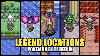 POKEMON ELITE REDUX 21  ALL LEGENDARY POKEMON LOCATIONS [upl. by Aleda]