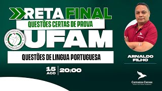 UFAM  Questões de Lingua Portuguesa  Reta Final [upl. by Nonarb]