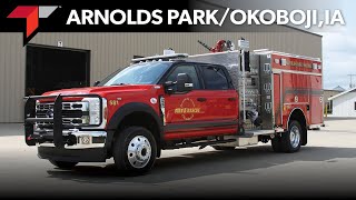 Arnolds ParkOkoboji Fire amp Rescue Toyne MiniPumper Delivery Video [upl. by Cutter]