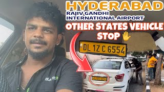 Rajiv Gandhi international airport lo catch by Driver🚕in Ola amp uber zone plz stop✋￼ ban other states [upl. by Ystap]