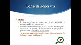 Méthodologie de la composition aux concours administratifs  vidéo 1  les conseils généraux [upl. by Eirrok]