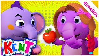 Kent el Elefante  Kent y Rapunzel  Aprende las frutas y los colores [upl. by Philemol]