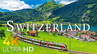 Switzerlands 4K • Exploring the Stunning Alps and Picturesque Villages  4K VIDEO HD [upl. by Jerz]