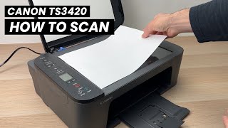 Canon Pixma TS3420 Printer How to Use the Scanner  3 ways [upl. by Kordula]