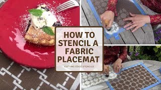 How to Stencil Fabric Placemats DIY Home Decor ideas by Cutting Edge Stencils [upl. by Maroney293]