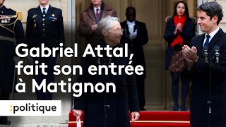 Revivez le cérémonie de passation de pouvoir entre Élisabeth Borne et Gabriel Attal [upl. by Aliakam]