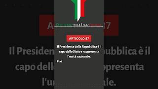 Il parlamento Articolo 87 repubblica costituzione potere governo politicaitaliana politica [upl. by Posehn]