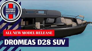 Dromeas D28 SUV For Sale by Premier Marine Boat Sales Sydney australia [upl. by Willock]