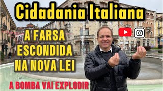 Nova Lei da Cidadania Italiana A FARSA [upl. by Dich]