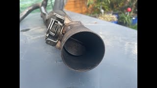 BMW R1200GS Exhaust Flapper valve seized grind off bottom lug [upl. by Bevan583]