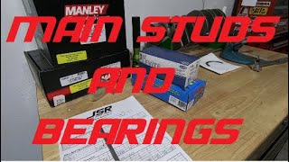 Pt 2 Installing ARP Main Studs and Clevite Bearings  50 Stroker 46 Teksid Engine Block [upl. by Pepe]