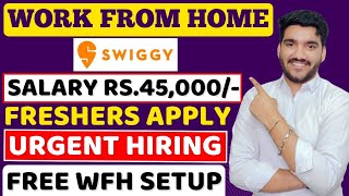 Swiggy Work From Home Job 2024  FREE WFH Setup😍 Online Jobs  Remote Job  Latest Jobs For Fresher [upl. by Ahsotan47]