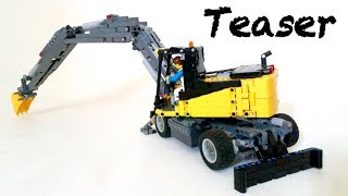 Teaser MOC Lego Technic Pelle à Pneus  2xBuWizz V20  BrickController App [upl. by Kinghorn]