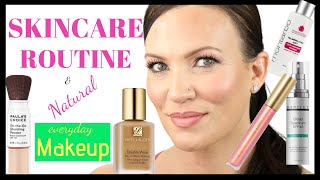 MORNING SKINCARE ROUTINE amp NATURAL EVERYDAY MAKEUP TUTORIAL for MATURE SKIN WRINKLES MELASMA [upl. by Summer]