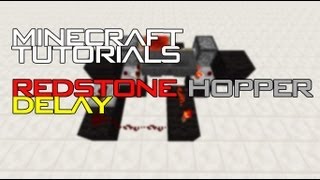 Minercraft Tutorial  Redstone Signal Hopper Delay [upl. by Olinad]