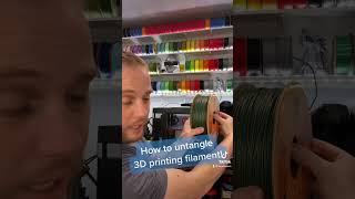 HowTo Untangle A Spool Of 3D Printing Filament shorts [upl. by Ahron]