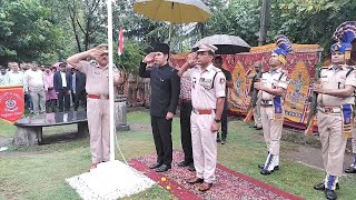 Divisional Commissioner Kashmir Vijay Kumar Bidhuri hoists Tricolour in Div Com Office At Srinagar [upl. by Lyman]