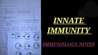 INNATE IMMUNITY NOTES immunologynotes ZOOLOGYNOTES zoology bsczoology vbu bbmku skmu bhu [upl. by Hahn]