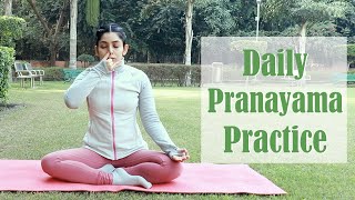 15 Mins Pranayama Practice  5 Deep Breathing Exercises you should do Daily [upl. by Nylloh]