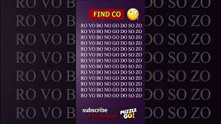 Find CO where  Brain Teaser IQ Test shorts different puzzles opticalillusion [upl. by Tnahsin512]