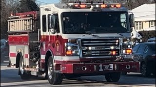 Screaming Q Airhorn Baltimore County Fire Department Engine 13 Responding to a Medical 011724 [upl. by Ekram]