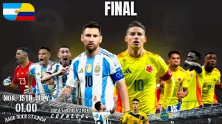 ARGENTINA 🇦🇷 vs 🇨🇴 COLOMBIA 2024 FINAL The fierce battle between  copa america  conmebol [upl. by Beshore]