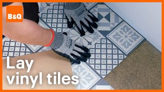 How to install vinyl tile flooring  DIY [upl. by Milman134]