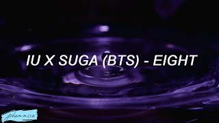 IU  Eight 에잇 Prod amp Feat SUGA BTS Easy Lyrics [upl. by Aibun]