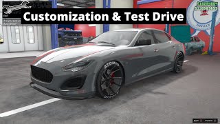 GTA Online Lampadati Cinquemila Customization amp Review  Top Speed Run Maserati [upl. by Atiruam]