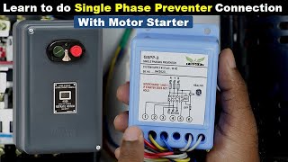 Phase Failure Relay Connection with DOL Motor Starter TheElectricalGuy [upl. by Zilvia91]