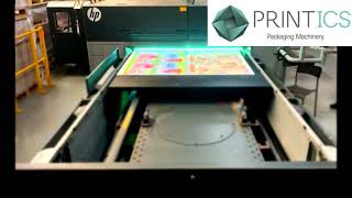 VIDEO PRINTICS U41370122 HP SCITEX FB 7600 DIGITAL PRINTER [upl. by Htebi]