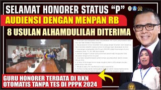 🔴PENTING  HASIL AUDIENSI KODE P HONORER KE JAKARTA KANTOR MENPAN RB MEMBUAHKAN HASIL CEK SEKARANG [upl. by Kara-Lynn969]