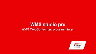 WMS studio pro  WMS WebControl pro programmieren [upl. by Rozanne]