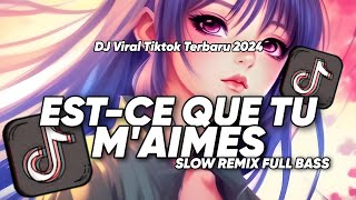 DJ EST CE QUE TU MAIMES VIRAL TIKTOK 2024 SLOW REMIX FULL BASS DJ KENTHAN [upl. by Ecnatsnok]