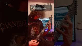 Hardest Cannibal Corpse song guitar cover  Frantic Disembowelment metal deathmetalriffs musician [upl. by Aicirtac]