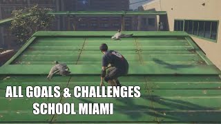 Tony Hawks Pro Skater 1 Remake  School Miami  All Goals amp Challenges [upl. by Jansen226]