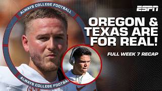 TOP 10 Week 7 takeaways Oregon is FOR REAL Texas leads a WILD SEC amp more  Always College Football [upl. by Enaitsirhc]