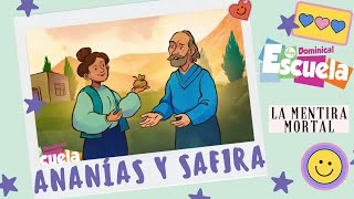 👫Ananías y SafiraLa mentira mortal Video animado para niños [upl. by Amek]