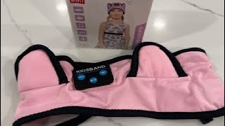 KIDSBAND Kids Headphones Baby Headphones for Plane Bluetooth Headphones Headband Review [upl. by Esbensen]