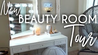 Beauty Room Tour  New Makeup amp Organization [upl. by Gautious]