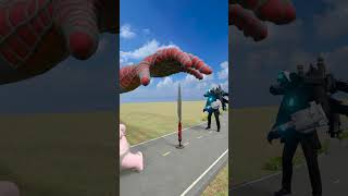 Crazy Cameraman amp Baby TV Crossing Triple Spikes Bollard amp SpiderMans Hand Slap shorts [upl. by Alyhs955]