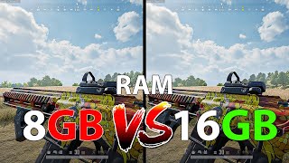 PUBG  8GB RAM VS 16GB RAM  1080p [upl. by Rudd887]