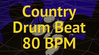 Country Drum Beat 80 BPM  Drum Backing Track  Slow Country Rock  12 [upl. by Piotr711]