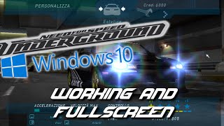 Come far FUNZIONARE NFS Underground su Windows 10  Tutorial [upl. by Bartholomeo690]