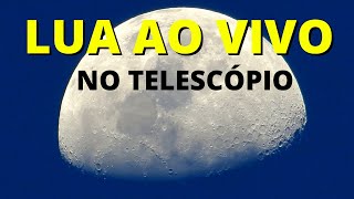 LUA AO VIVO NO TELESCOPIO ARTESANAL [upl. by Byrd792]