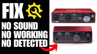 Focusrite Scarlett FIX No Hardware connectedNot WorkingNo Sound TIPS For Fixing it [upl. by Landis]