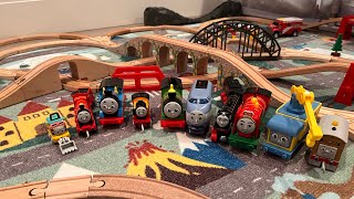 Mom’s ultimate bridge train track NEW BRIDGE with Thomas amp Friends Weekend fun with my engineers [upl. by Dymoke126]