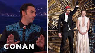 How Sacha Baron Cohen Snuck Ali G Into The Oscars  CONAN on TBS [upl. by Ahsas330]